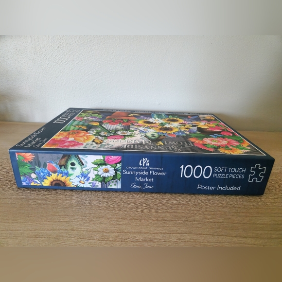 Crown Point Graphics 1000 Piece Puzzle "Sunnyside Flower Market" by Gina June - Picture 3 of 5